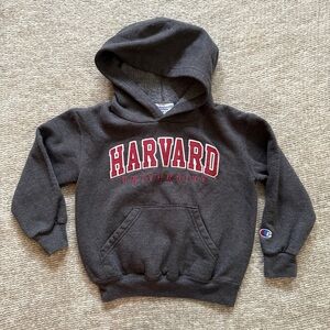 Harvard University Hoodie Youth XS 4/5 Champion ECO‎ Gray Sweatshirt Collegiate